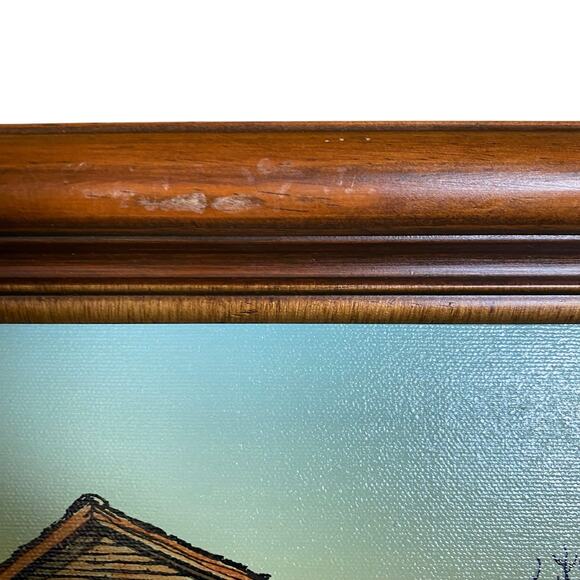 H. Hargrove Serigraph Oil Painting on Canvas Antique Car, General Store – Framed - Picture 12 of 16